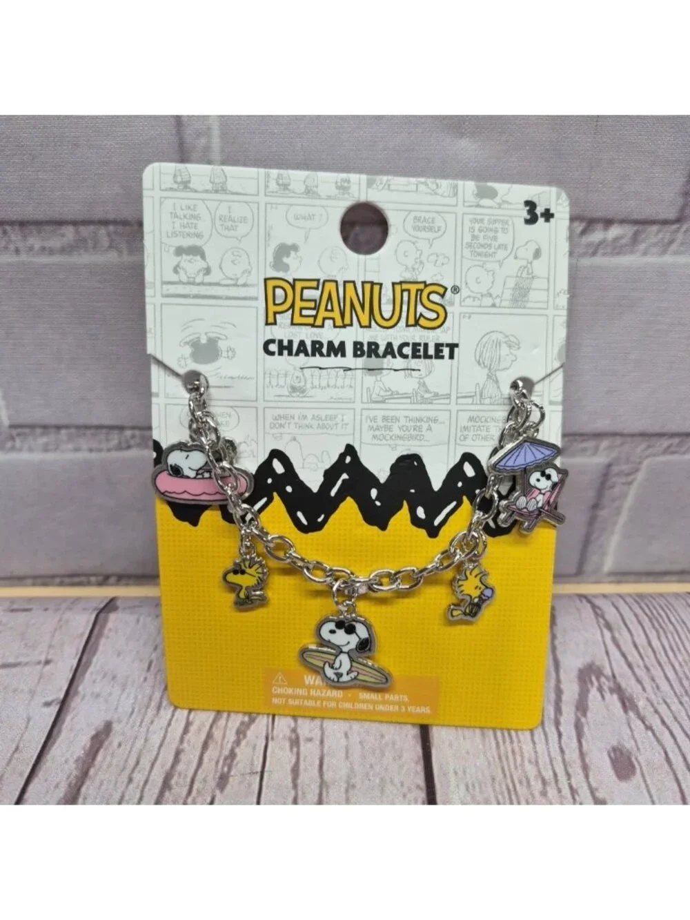 Peanuts Snoopy & Woodstock Charm Bracelet Summer Fun 7